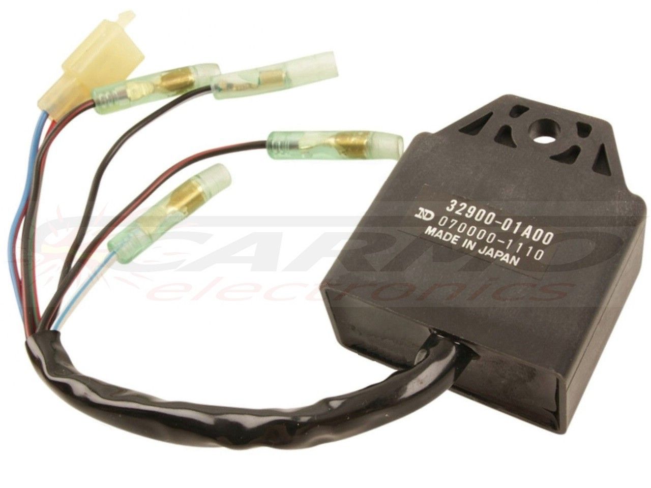 Suzuki TS125x igniter ignition module CDI Box (32900-01A00, 070000-1110,  ND, MADE IN JAPAN)